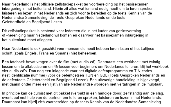 naar nederland